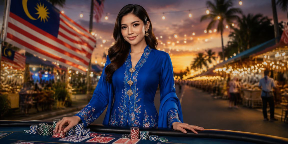 Pengguna Malaysia memainkan poker dalam talian dengan pakaian baju kurung pada platform a9today