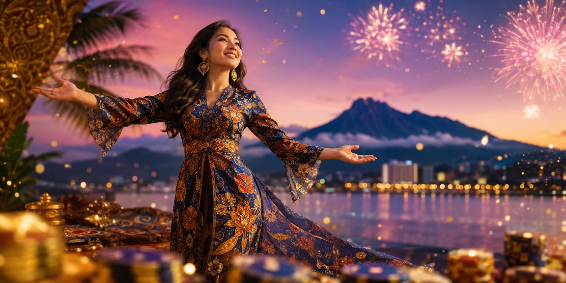 Pengguna Sabah menyemak bonus deposit kasino a9today dengan latar batik tempatan